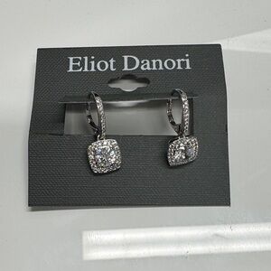 Eliot Danori Silver Dangle Earrings with Crystals